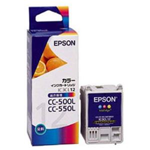 【純正品】 エプソン（EPSON） インクカートリッジ カラー 型番：IC3CL12 単位：1個