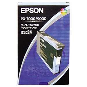 【純正品】 エプソン（EPSON） インクカートリッジ 色：ライトシアン 型番：ICLC24 単位：1個