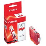 【純正品】 キャノン（Canon） インクカートリッジ レッド 型番：BCI-6R 単位：1個