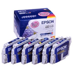 【純正品】 エプソン（EPSON） インクカートリッジ 型番：IC6CL21 単位：1箱（6色セット）