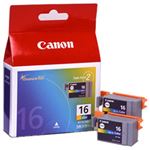 【純正品】 キャノン（Canon） インクカートリッジ カラー 型番：BCI-16カラー2コ 単位（入り数）：1箱（2個入）