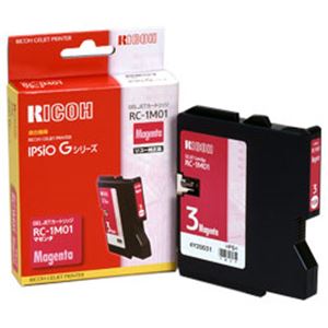 【純正品】 リコー（RICOH） インクカートリッジ マゼンタ 型番：RC-1M01（Mサイズ） 単位：1個