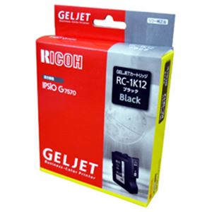 【純正品】 リコー（RICOH） インクカートリッジ ブラック 型番：RC-1K12（Lサイズ） 単位：1個