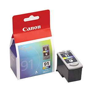 【純正品】 キャノン（Canon） インクカートリッジ カラー（大容量） 型番：BC-91 単位：1個