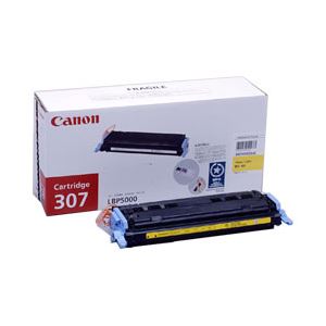 【純正品】 キャノン（Canon） トナーカートリッジ 色：イエロー 型番：カートリッジ307（Y） 印字枚数：2000枚 単位：1個