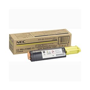 【純正品】 NEC トナーカートリッジ イエロー 型番：PR-L1700C-11 印字枚数：1500枚 単位：1個