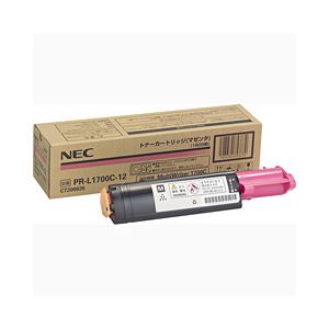 【純正品】 NEC トナーカートリッジ マゼンタ 型番：PR-L1700C-12 印字枚数：1500枚 単位：1個