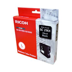 【純正品】 リコー（RICOH） インクカートリッジ ブラック 型番：GC21KH 単位：1個