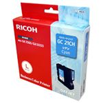 【純正品】 リコー（RICOH） インクカートリッジ シアン 型番：GC21CH 単位：1個