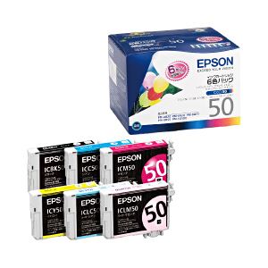 【純正品】 エプソン（EPSON） インクカートリッジ 6色セット 型番：IC6CL50 単位：1箱（6色セット）