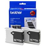 【純正品】 ブラザー工業（BROTHER） インクカートリッジ ブラック 型番：LC10BK-2PK 単位：1箱（2個入）