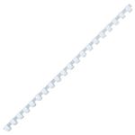 GBC プラスチックリング（A4・20穴）20本入 白 （8mm）