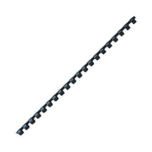 GBC プラスチックリング（A4・20穴）20本入 黒 （8mm）