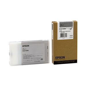【純正品】 エプソン（EPSON） インクカートリッジ グレー 型番：ICGY39A 単位：1個