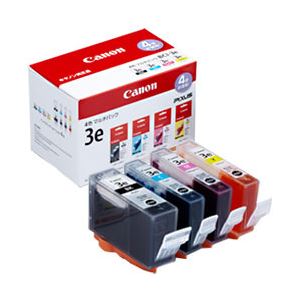 【純正品】 キャノン（Canon） インクカートリッジ 4色マルチパック 型番：BCI-3e／4MP 単位：1箱（4色セット）