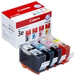 【純正品】 キャノン（Canon） インクカートリッジ 4色マルチパック 型番：BCI-3e／4MP 単位：1箱（4色セット）