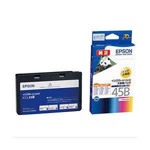 【純正品】 エプソン（EPSON） インクカートリッジ 4色セット1体型（大容量） 型番：ICCL45B 単位：1個