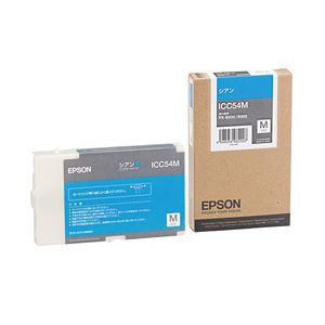 【純正品】 エプソン（EPSON） インクカートリッジ シアン・Mサイズ 型番：ICC54M 単位：1個