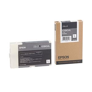 【純正品】 エプソン（EPSON） インクカートリッジ ブラック・Lサイズ 型番：ICBK54L 単位：1個