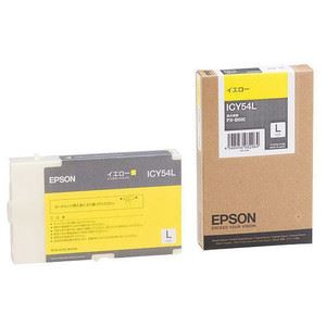 【純正品】 エプソン（EPSON） インクカートリッジ イエロー・Lサイズ 型番：ICY54L 単位：1個