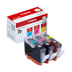 【純正品】 キャノン（Canon） インクカートリッジ 3色マルチパック 型番：BCI-7e／3MP 単位：1箱（3色セット）
