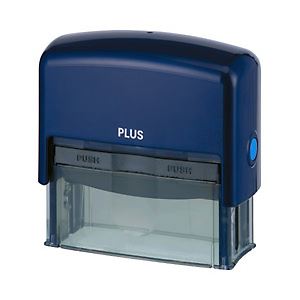 プラス 個人情報保護スタンプ 早撃ちケシポン 本体ワイド ネイビー