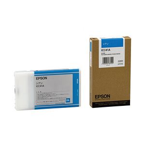 【純正品】 エプソン（EPSON） インクカートリッジ シアン 型番：ICC41A 単位：1個