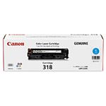 【純正品】 キャノン（Canon） トナーカートリッジ シアン 型番：カートリッジ318（C） 単位：1個