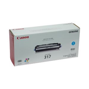 【純正品】 キャノン（Canon） トナーカートリッジ シアン 型番：カートリッジ317（C） 印字枚数：4000枚 単位：1個