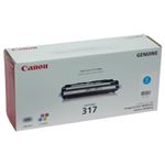 【純正品】 キャノン（Canon） トナーカートリッジ シアン 型番：カートリッジ317（C） 印字枚数：4000枚 単位：1個