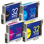 エプソン（EPSON） インクカートリッジ 4色セット 汎用 IC4CL32対応 単位：1箱（4色セット）