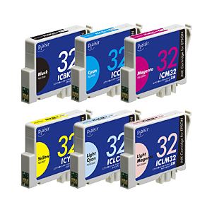 エプソン（EPSON） インクカートリッジ 6色セット 汎用 IC6CL32対応 単位：1箱（6色セット）