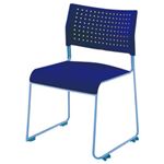 アイリスチトセ スタッキングチェア 4脚セット ブルー