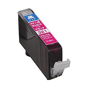 キャノン（Canon）プリンター対応 リサイクルインクカートリッジ 対応純正カートリッジ型番：BCI-321M 色：マゼンタ 単位：1個