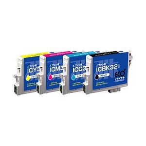 エプソン（EPSON）プリンター対応 リサイクルインクカートリッジ 対応純正カートリッジ型番：IC4CL32 色：4色セット 単位：1箱（4色セット）
