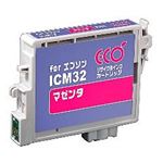 エプソン（EPSON）プリンター対応 リサイクルインクカートリッジ 対応純正カートリッジ型番：ICM32 色：マゼンタ 単位：1個