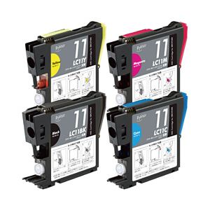 ブラザー工業（BROTHER） インクカートリッジ 4色セット 汎用 LC11-4PK対応 単位：1個