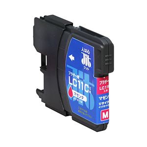 ブラザー工業（BROTHER）プリンター対応 リサイクルインクカートリッジ 対応純正カートリッジ型番：LC11M 色：マゼンタ 単位：1個