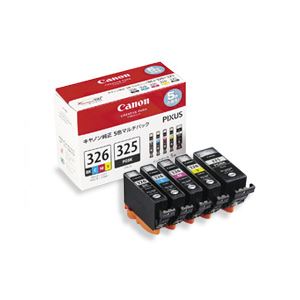 【純正品】 キャノン（Canon） インクカートリッジ 5色マルチパック 型番：BCI-326+325／5MP 単位：1箱（5色）