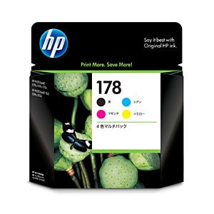 【純正品】 HP インクカートリッジ 4色セット 型番：CG495AJ（HP178） 単位：1セット