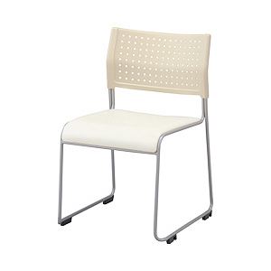 アイリスチトセ スタッキングチェア 4脚セット アイボリー