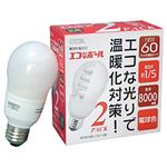 OHM エコなボール カバー付A形 60形・電球色・12W E26口金 EFA15EL／12 X2P