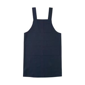 マルチエプロン ネイビー ●サイズ：着丈／100cm、身幅／104cm ●材質：ポリエステル65%、綿35% 1枚
