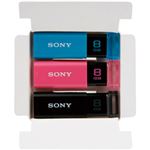 ソニー ポケットビットTシリーズ 3色パック 8GB 3個入 型番：USM8GU 3C