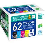エプソン（EPSON）プリンター対応 エコリカ リサイクル インクカートリッジ 対応純正カートリッジ型番：IC4CL62 色：4色セット 単位：1パック