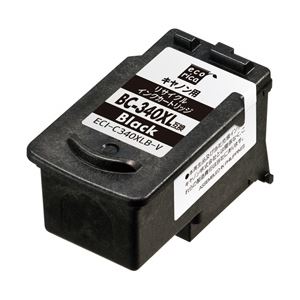 キャノン（Canon）プリンター対応 エコリカ リサイクルインクカートリッジ 対応純正カートリッジ型番：BC-340XL 色：ブラック（大容量） 単位：1個