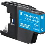 ブラザー工業（BROTHER）プリンター対応 エコリカ リサイクルインクカートリッジ 対応純正カートリッジ型番：LC12C 色：シアン 単位：1個