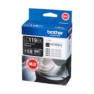 ブラザー工業（BROTHER） インクカートリッジ ブラック 型番：LC119BK 1個