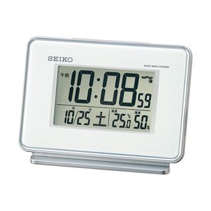 SEIKO(セイコー) 温湿度計付きデジタル電波目覚まし時計 SQ767W 1個