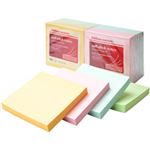 【業務用パック】粘着メモ エコノミーパック（デポ・ヨーロッパモデル） ノート パステル 7.6×7.6cm 1箱（216冊）